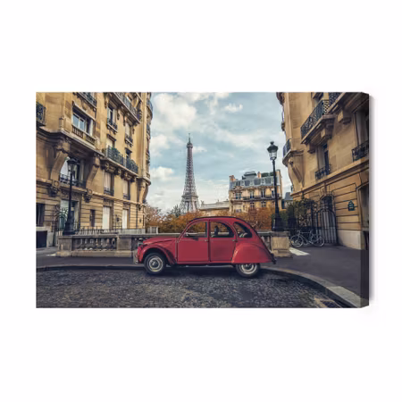 Canvastavla - Car and architecture of paris