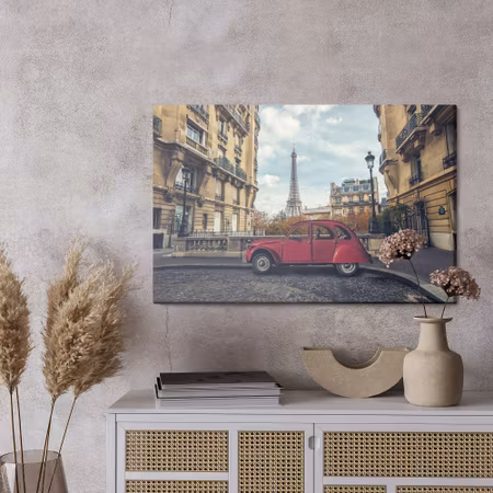 Canvastavla - Car and architecture of paris