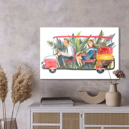 Canvastavla - Hotel car