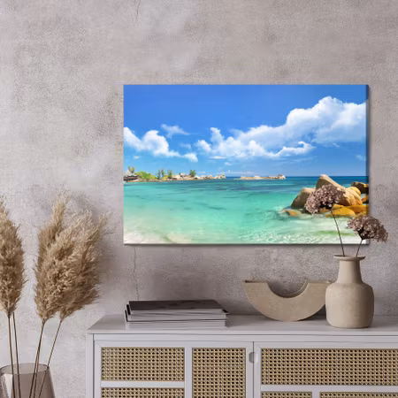 Canvastavla - Beach in seychelles