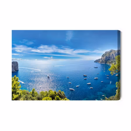 Canvastavla - Yachts at the seaside