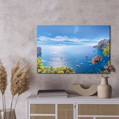 Canvastavla - Yachts at the seaside