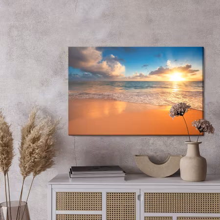 Canvastavla - Sunset on the beach