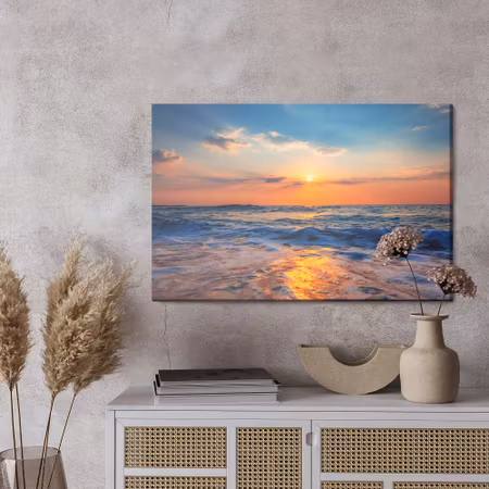 Canvastavla - Beautiful sunrise over the sea