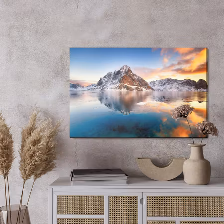 Canvastavla - Sunrise over the norwegian sea