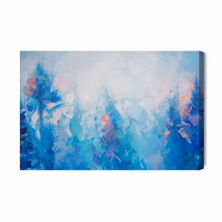 Canvastavla - Abstract landscape with snow