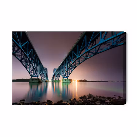 Canvastavla - Bridge south grand island bridge in Usa