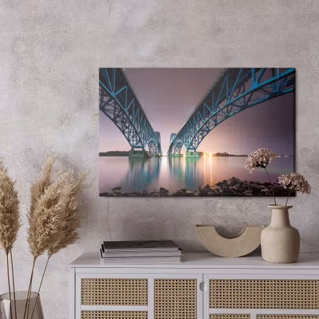 Canvastavla - Bridge south grand island bridge in Usa