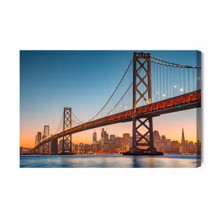 Canvastavla - Beautiful bridge in california