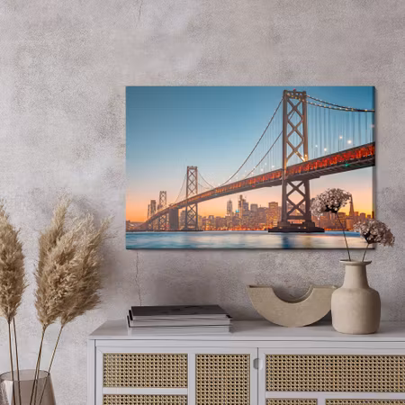 Canvastavla - Beautiful bridge in california