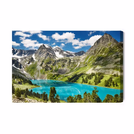 Canvastavla - Of the lake in the mountains