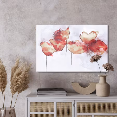 Canvastavla - Abstract poppy flowers