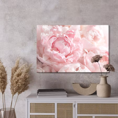 Canvastavla - Peonies in light pink