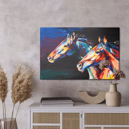 Canvastavla - Colorful abstract horses