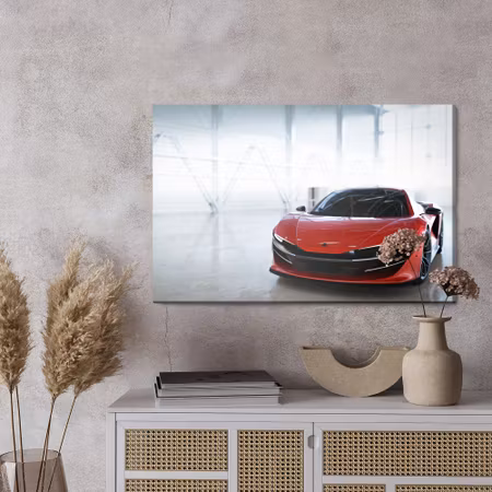 Canvastavla - Red fast vehicle