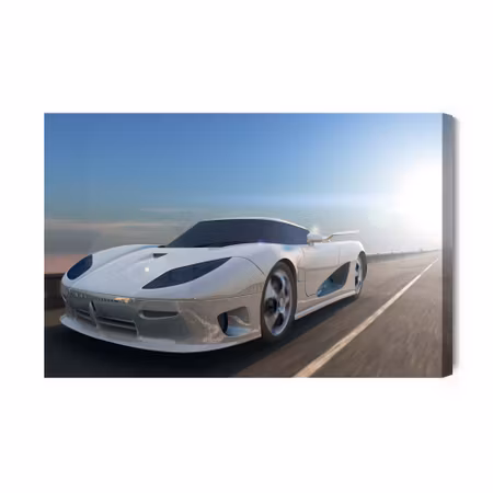 Canvastavla - White sports car