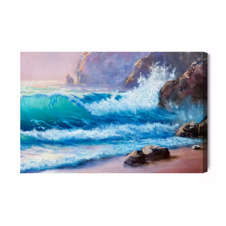 Canvastavla - Rocks by the sea