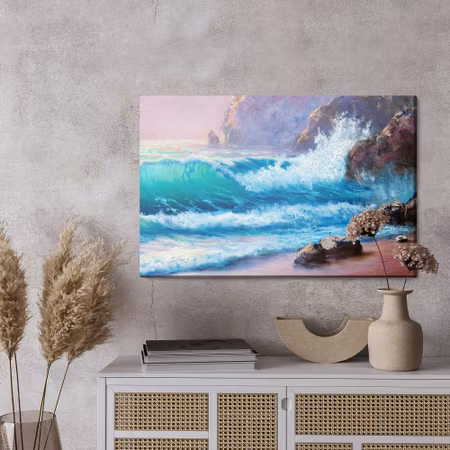 Canvastavla - Rocks by the sea