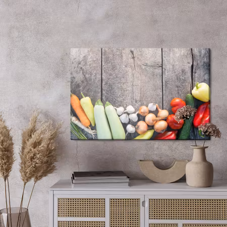 Canvastavla - Vegetables on wood