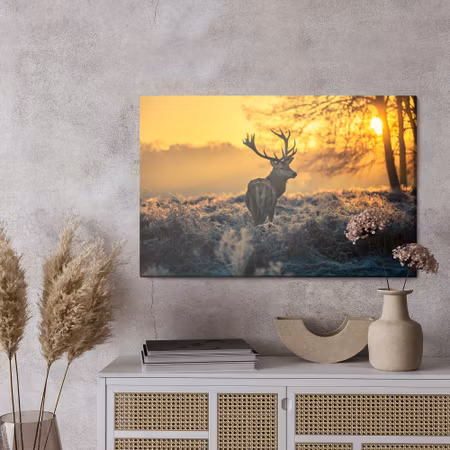 Canvastavla - Deer in the morning