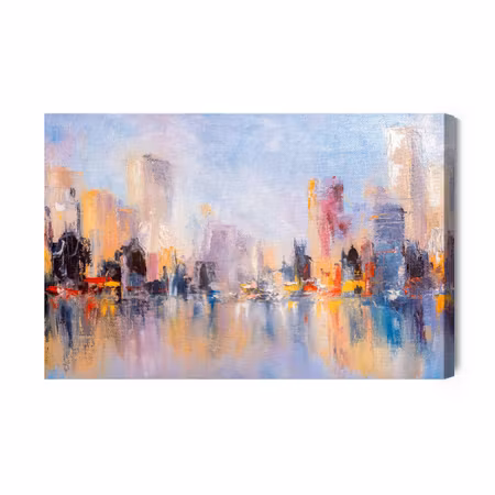 Canvastavla - Abstract city panorama