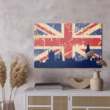 Canvastavla - Flag of the united kingdom with