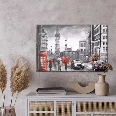 Canvastavla - Rainy day in london