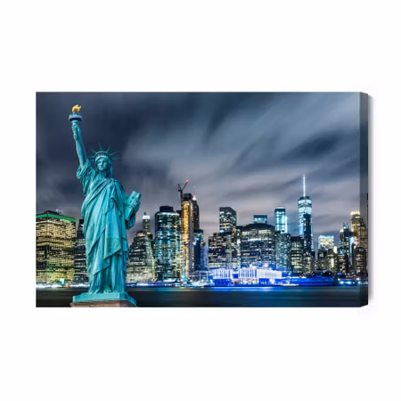 Canvastavla - Statue of liberty against the background
