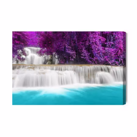 Canvastavla - Beautiful waterfall huay mae khamin in