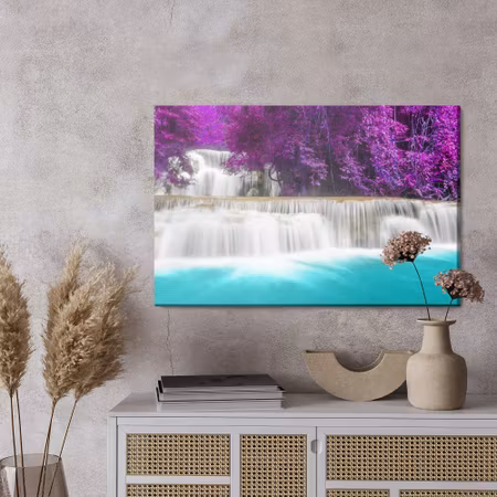 Canvastavla - Beautiful waterfall huay mae khamin in