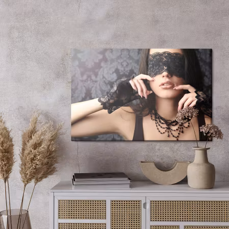 Canvastavla - Woman with a blindfold