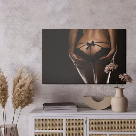 Canvastavla - Woman in erotic lingerie