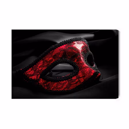 Canvastavla - Red carnival mask