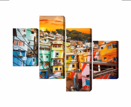 Canvastavla - Rio de janeiro city center and colorful