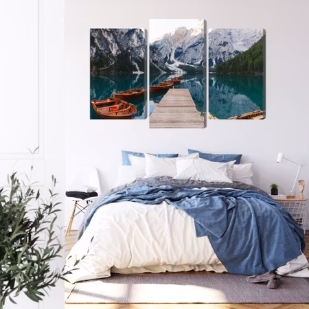 Canvastavla - Lake braies in Italy