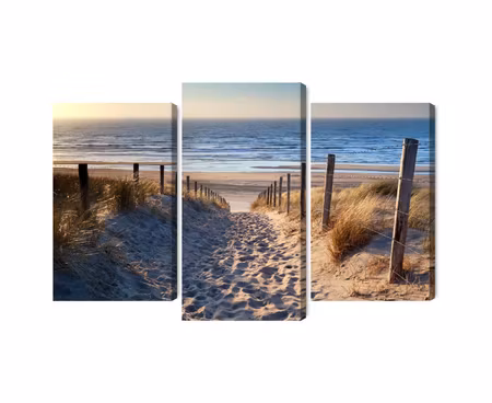 Canvastavla - North sea beach 3d