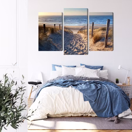 Canvastavla - North sea beach 3d