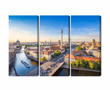 Canvastavla - The river spree and a panoramic view of