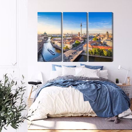 Canvastavla - The river spree and a panoramic view of