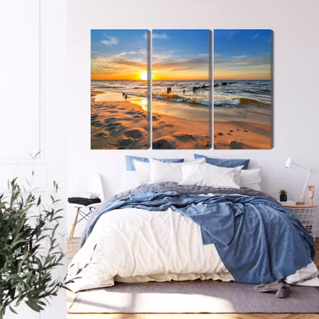 Canvastavla - Baltic sea at sunset