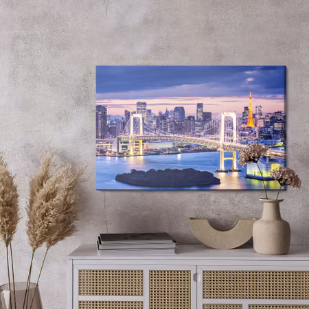 Canvastavla - Rainbow bridge in tokyo