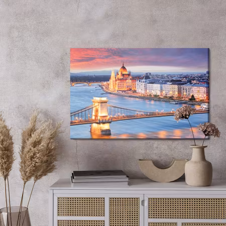 Canvastavla - Bridge at night