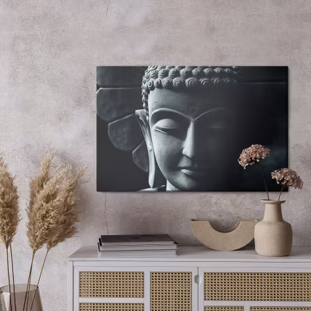 Canvastavla - Buddha head