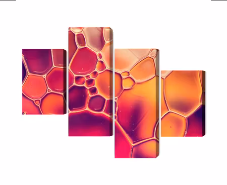 Canvastavla - Water drops on a macro scale