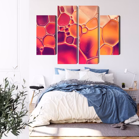 Canvastavla - Water drops on a macro scale