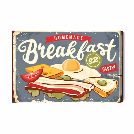 Canvastavla - A nutritious breakfast in retro style