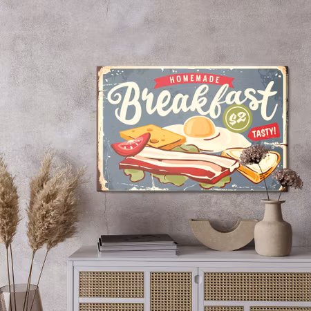 Canvastavla - A nutritious breakfast in retro style