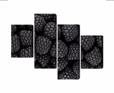Canvastavla - Blackberries on a macro scale