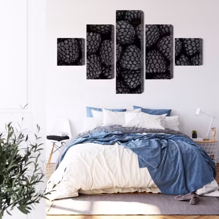 Canvastavla - Blackberries on a macro scale