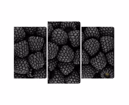 Canvastavla - Blackberries on a macro scale